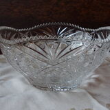 Cut crystal salad bowl
