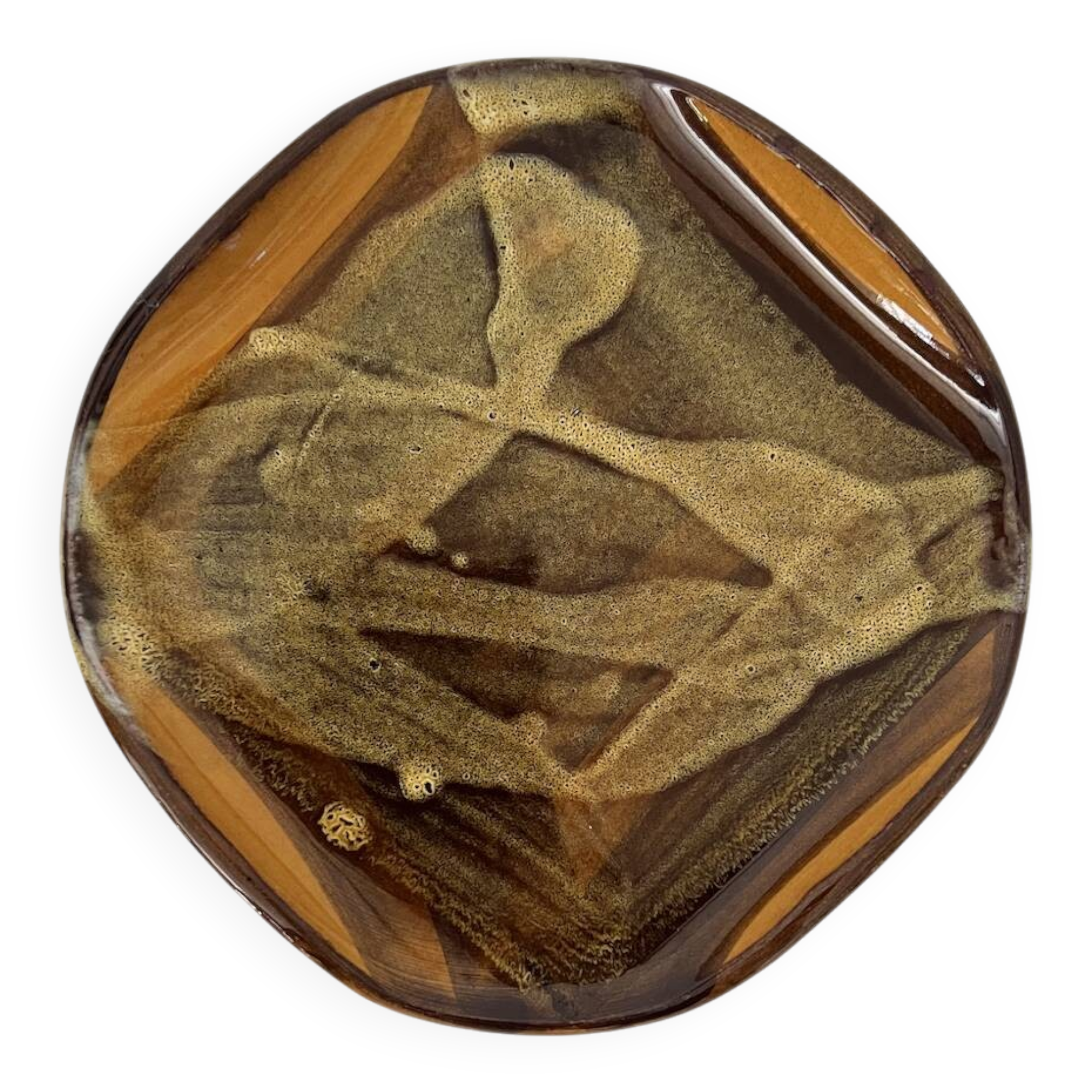 Ceramic bowl emptier signed Vallauris, France 1950