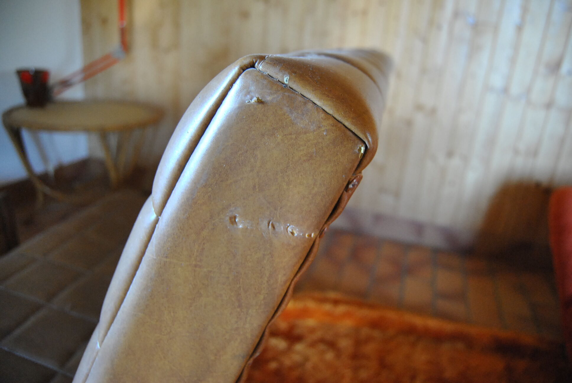 Sofa bench skai camel 50s