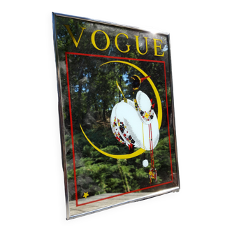 Vintage screen-printed advertising mirror