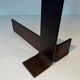 Important Pair of Modernist Wrought Iron Andirons with Ring Finials