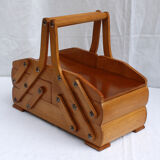 Blond wood sewing case