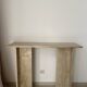 Polished travertine console vintage style design raw travertine console