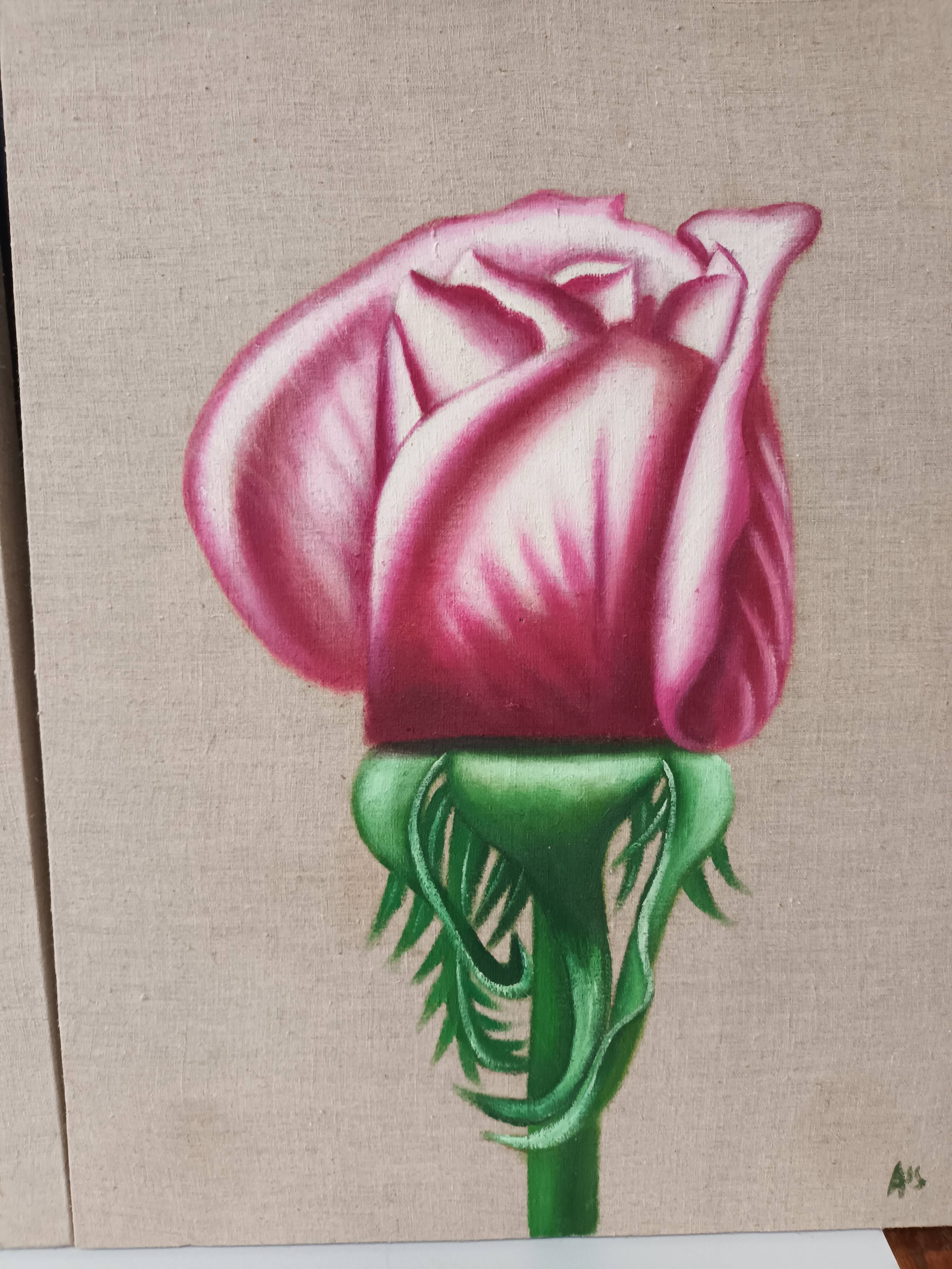 Pair of floral canvas