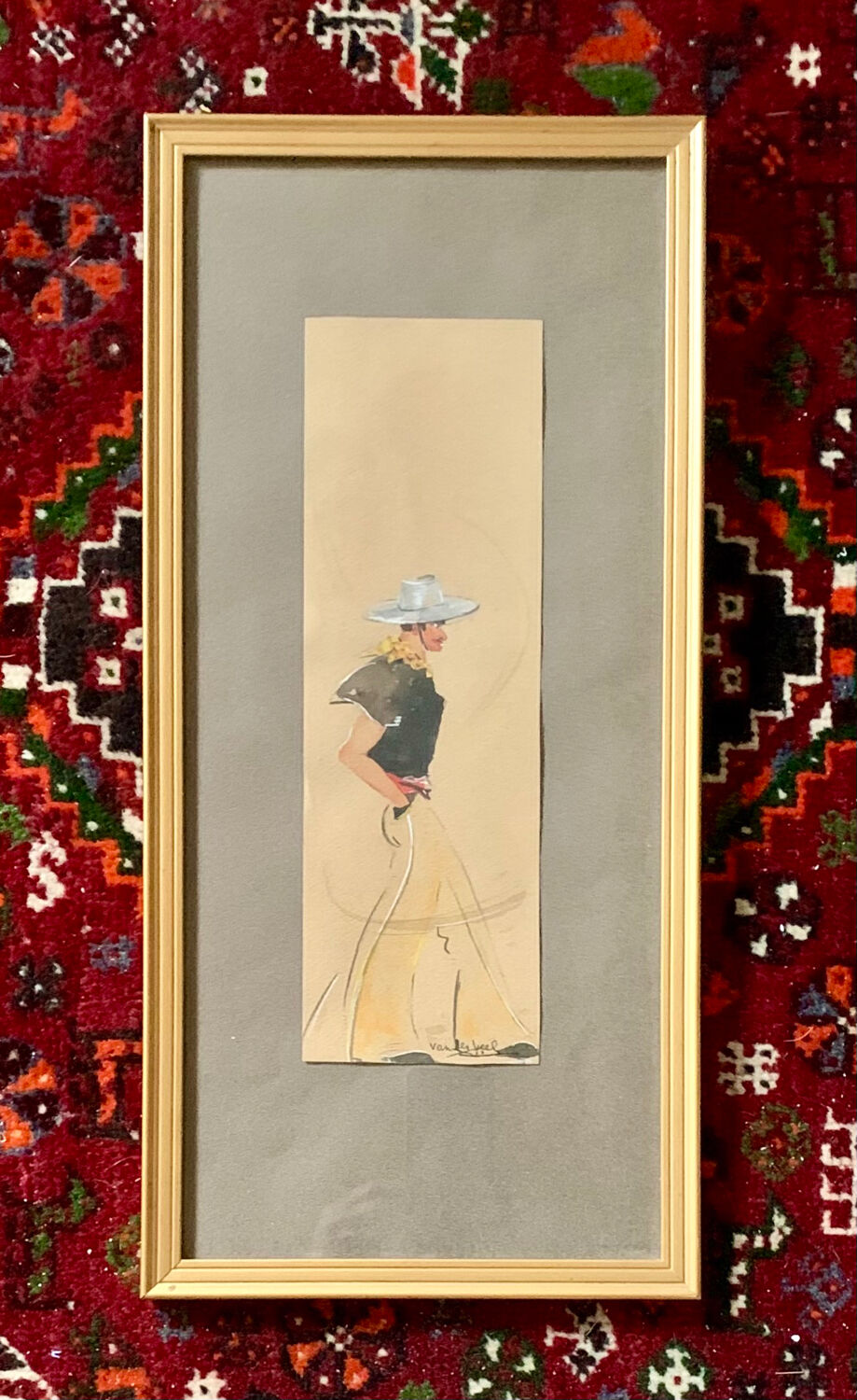 Watercolor drawing "cowboy"