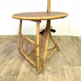 Floor lamp shelf and door magazine rattan