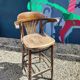 Curved wooden bar stool