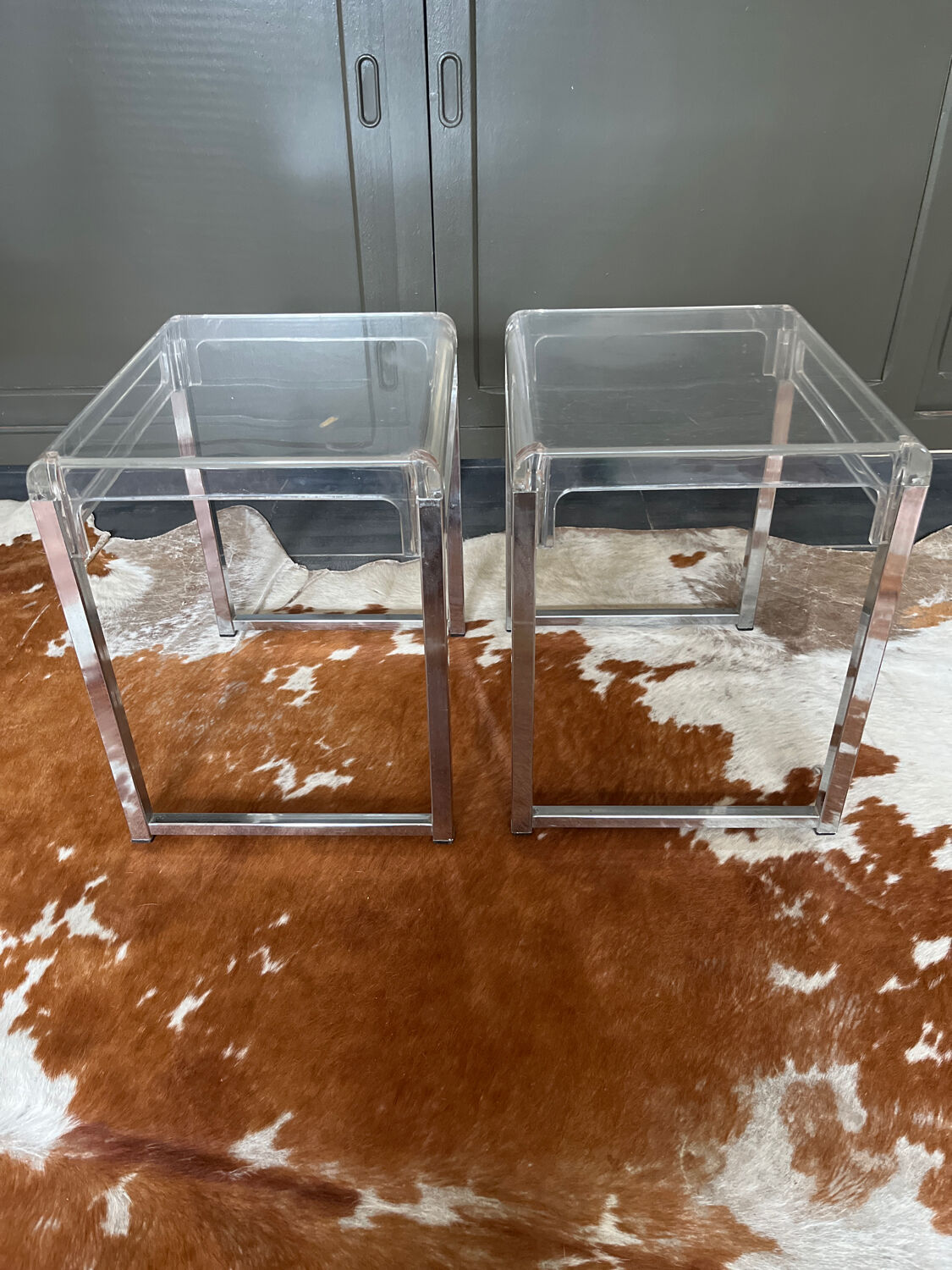 2 side tables by Marc Berthier