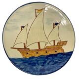 Keros boat plate, Lloret, Spain, 20th century