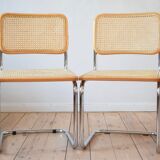 Beech & Cane 'Cesca' chairs by Marcel Breuer