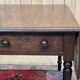 Table bureau anglaise en acajou XIXème avec 2 tiroirs