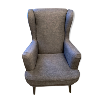 Fauteuil à grand dossier en tissu