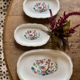 Set of 3 vintage relish dishes, "Indian Tree" model by Digoin