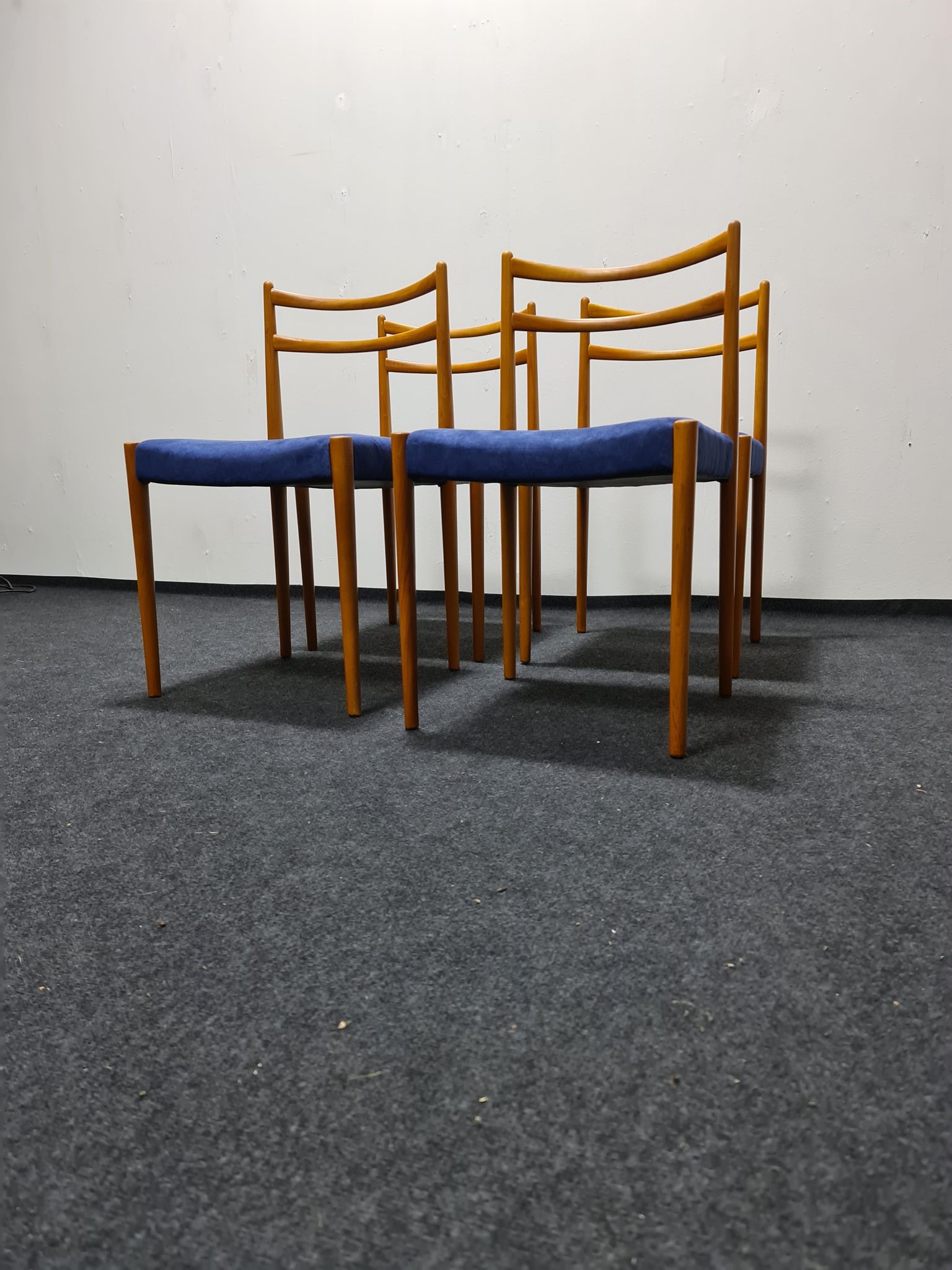 A set of four vintage dining chairs by Lubke Germany