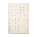Carpet berbere beni ourain ecru with black dots 220 x 175 cm