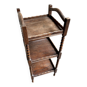 3-shelf trolley in dark wood