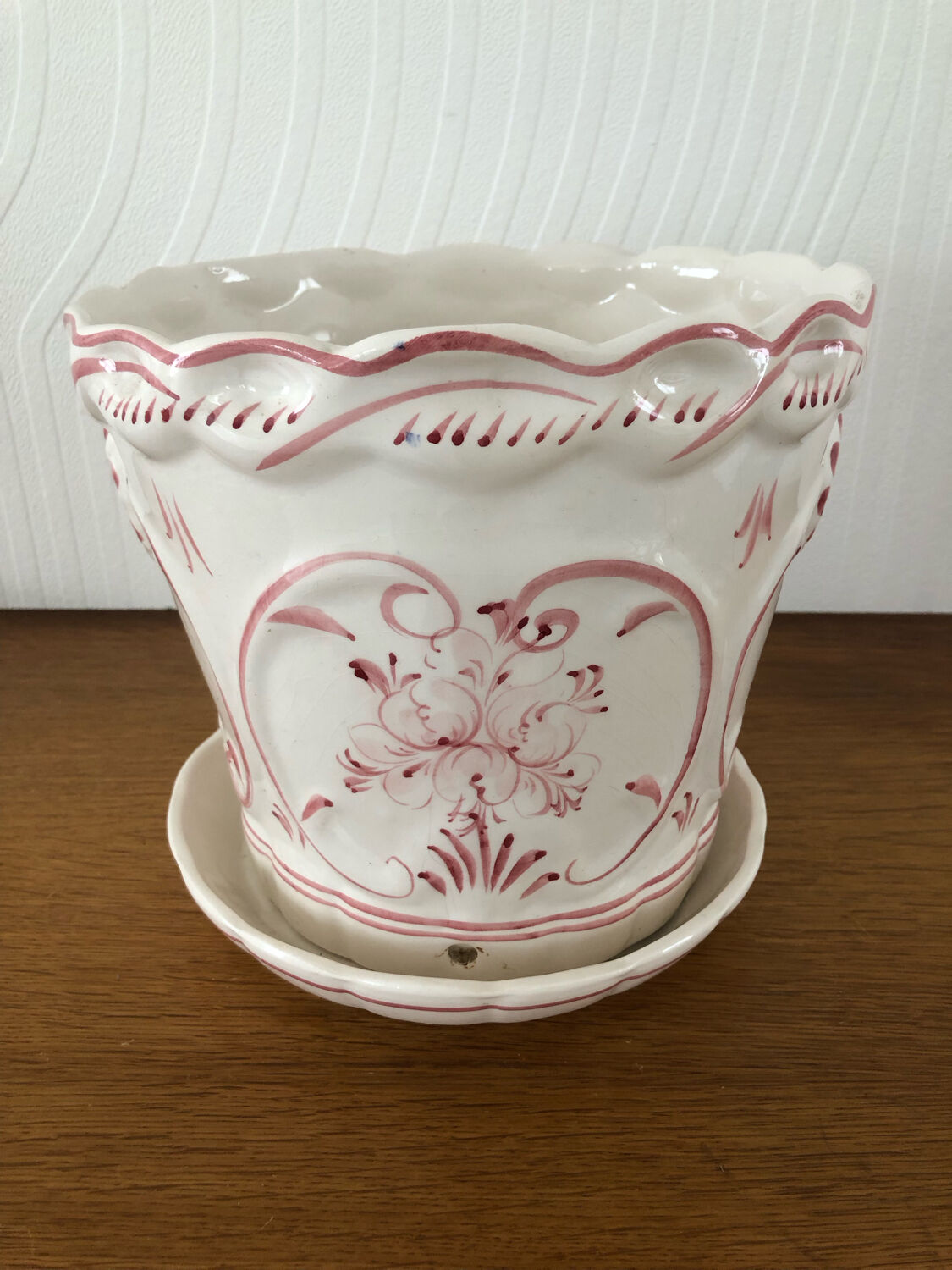 Pot cover ceramic pattern flowers