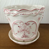 Pot cover ceramic pattern flowers