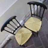 2 chairs wooden lacquered 1950s