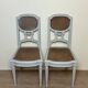 Pair Of Louis XVI Ceremonial Chairs In Lacquered Wood