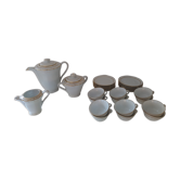 Service à café complet en porcelaine pâtes et émaux de Limoges