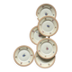 6 small dessert plates Limoges dessert flowers old porcelain Charles Ahrenfeldt