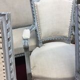 Armchair Cabriolet old Louis XVI style completely renovated