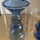 Duo of blown glass vases in Scandinavian style
