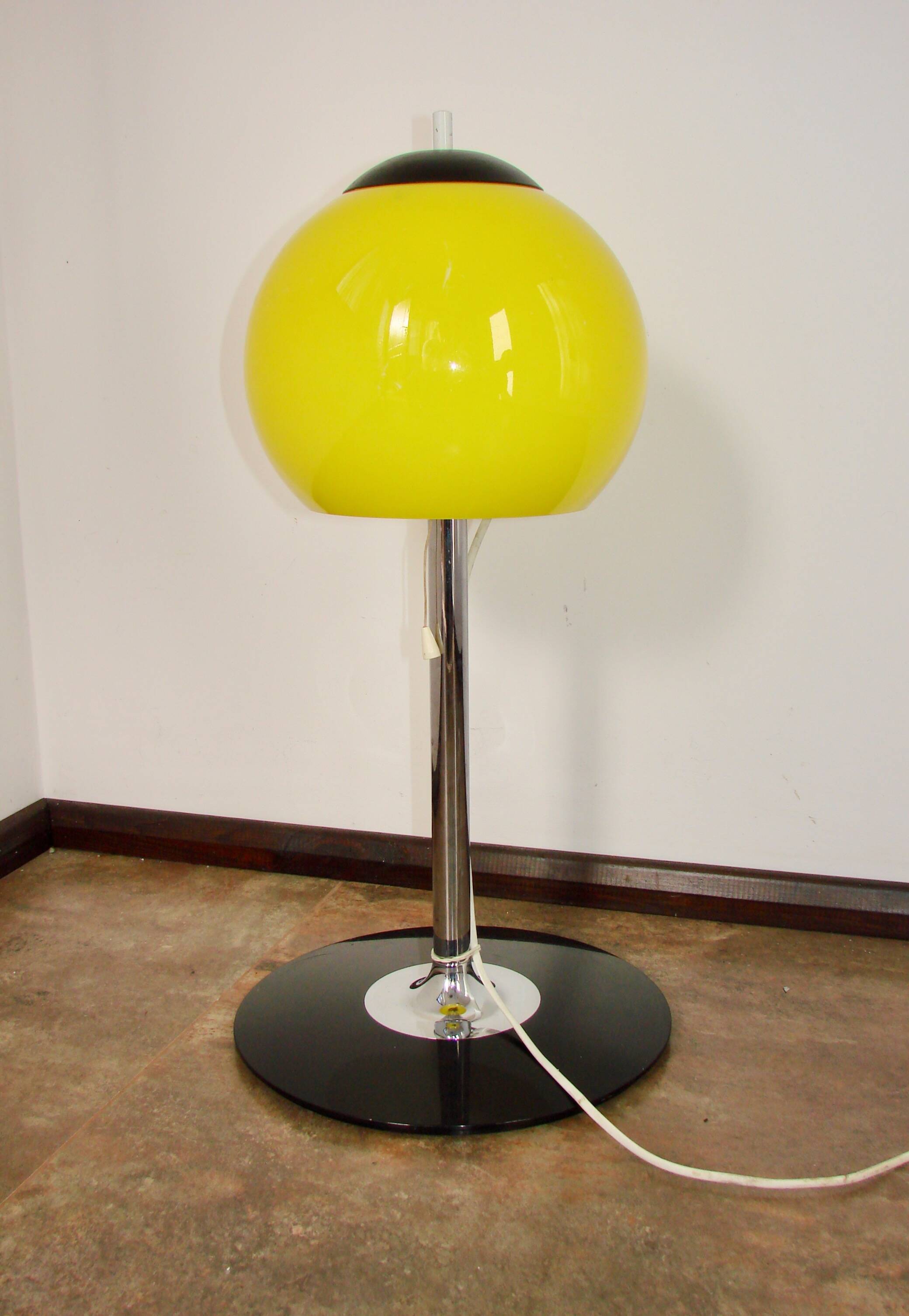 Space Age table lamp, 1970s, metal/glass/plastic, 62 cm