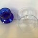 Paire de bougeoirs bleu cobalt en verre