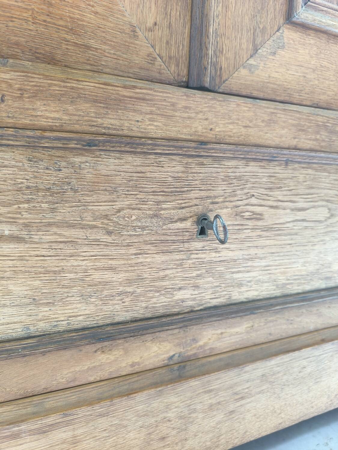 Louis Philippe linen cupboard in blond oak