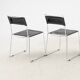 Chair in leather and stainless steel frame 1980 italy