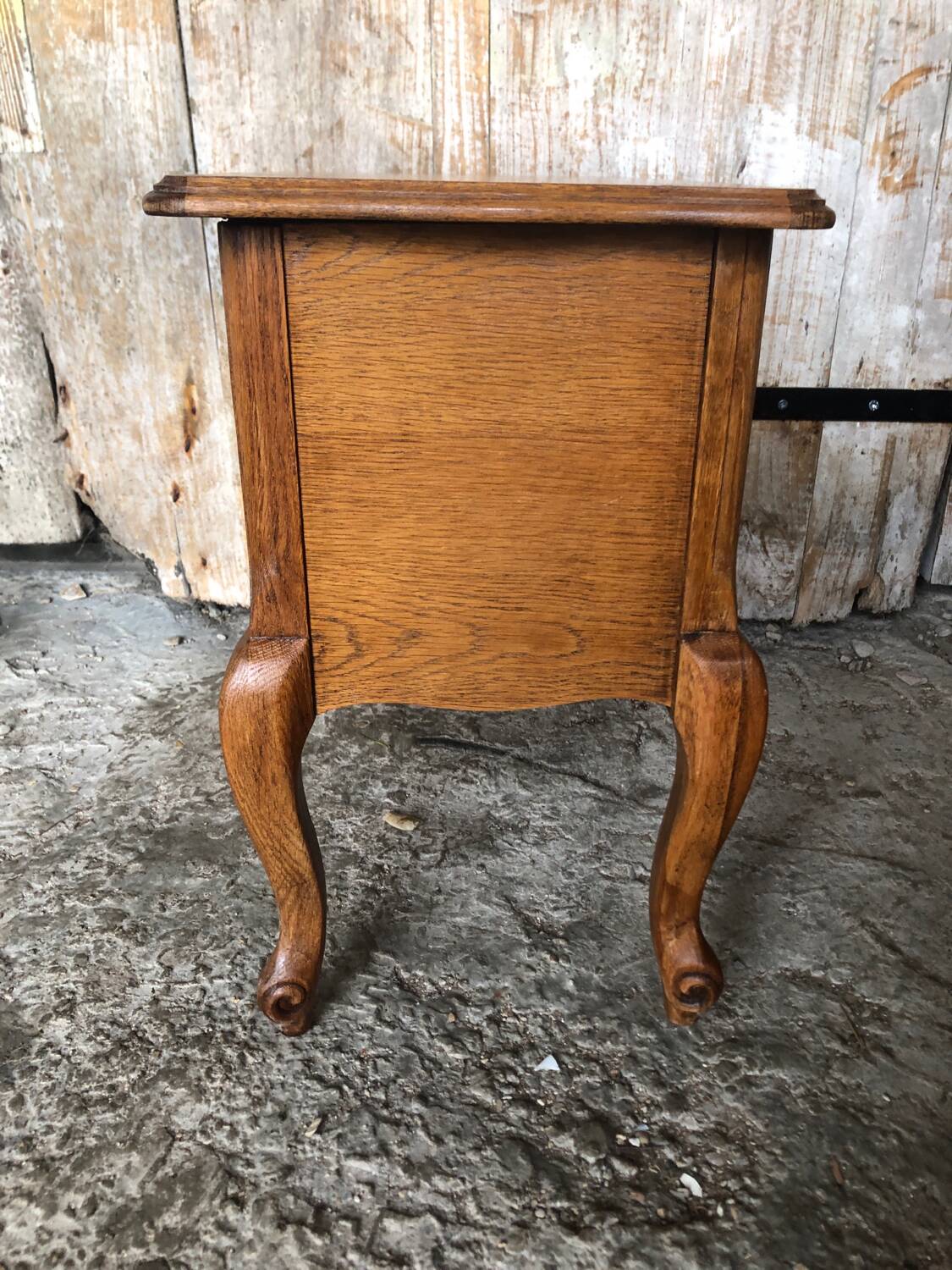 Old worker louis xv style commode vintage wood drawers #a634