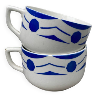 Duo of 1960 Sarreguemines cups
