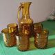 Italian glass pitcher accompanied by its 6 glasses