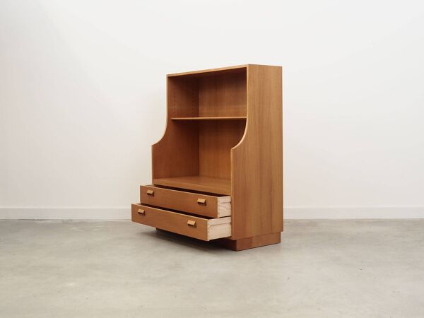 Bibliothèque en frêne, design danois, années 70, production : Børge Mogensen