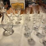 Glass service and crystal carafe from Daum Ovedelia series