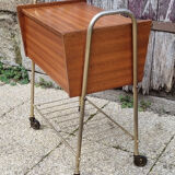 Worker on wheels, work box, vintage, 60s