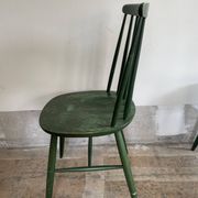 Cinq chaises Fanett vertes par Ilmari Tapiovaara pour Edsby-ken