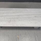 Vintage white marble coffee table, 1970s