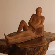 Terracotta young man lying nude, 1988