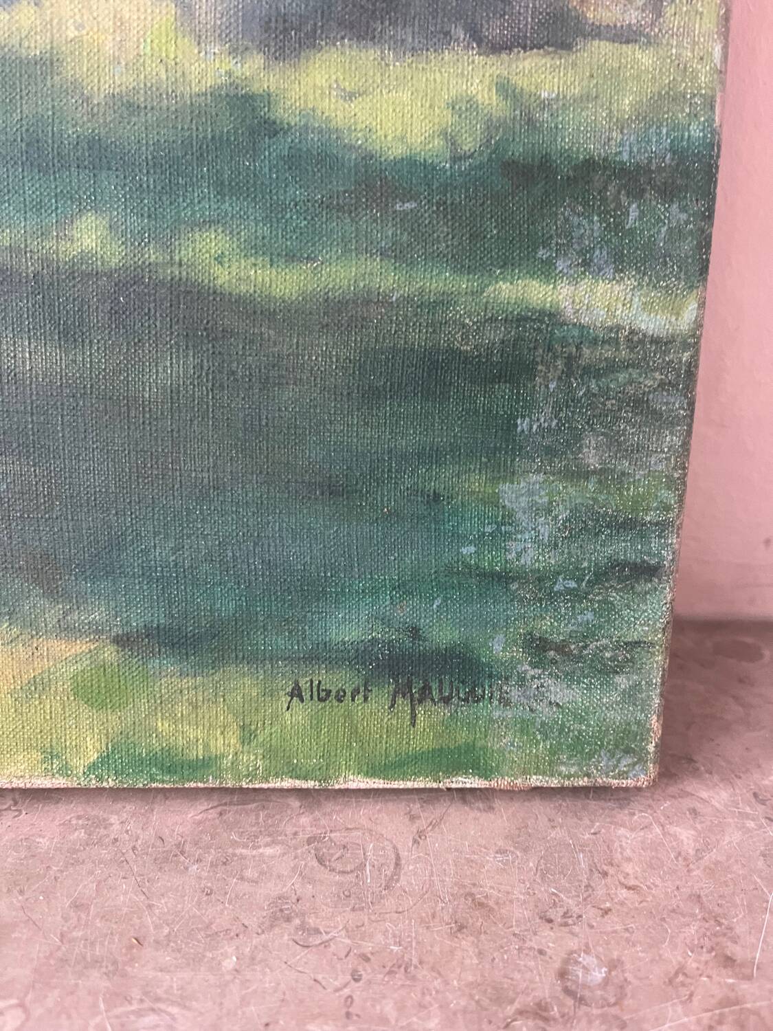 Bank of the Marne, oil on canvas signed Albert Mauguiere 1875-1968