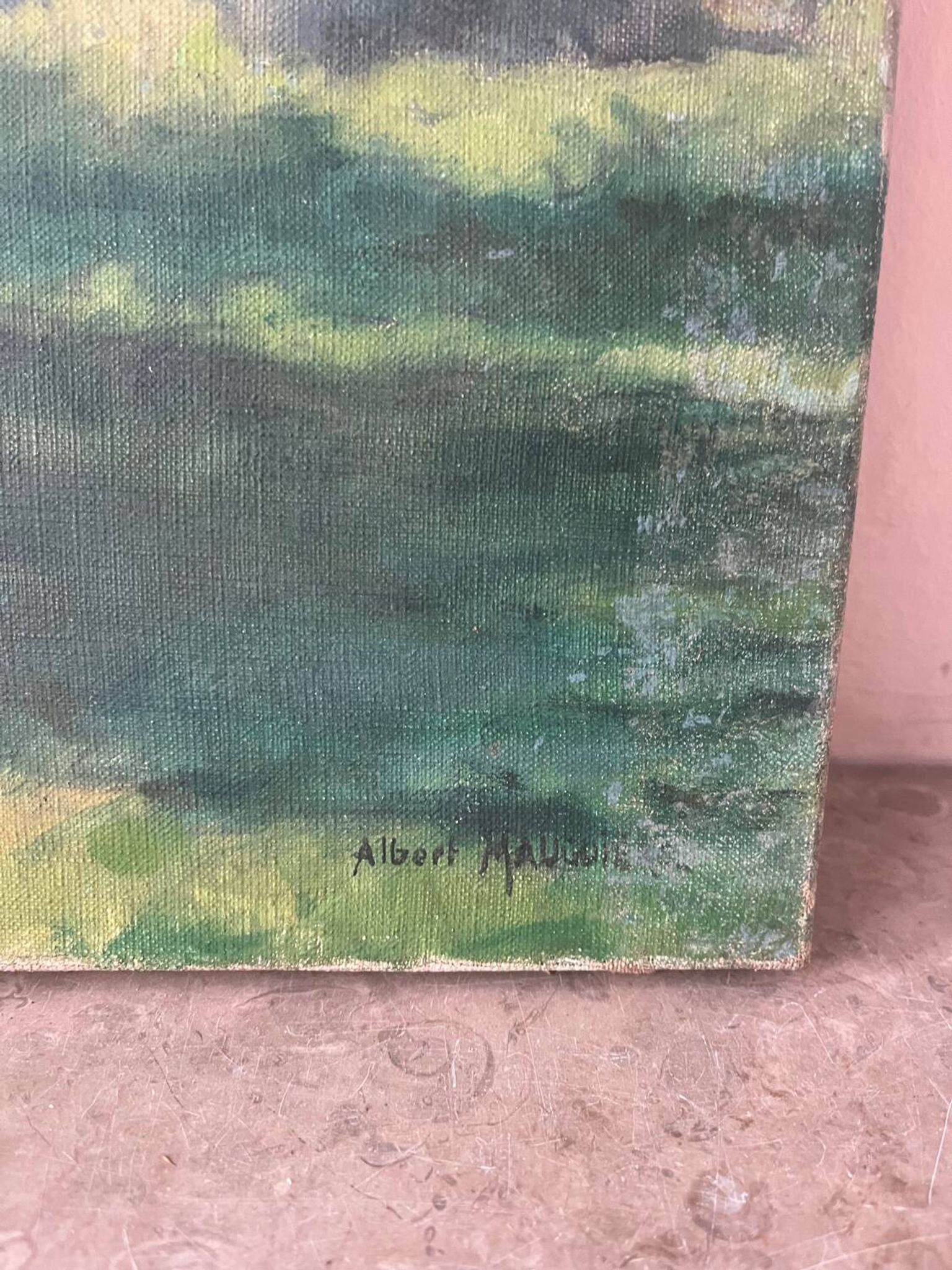 Bank of the Marne, oil on canvas signed Albert Mauguiere 1875-1968