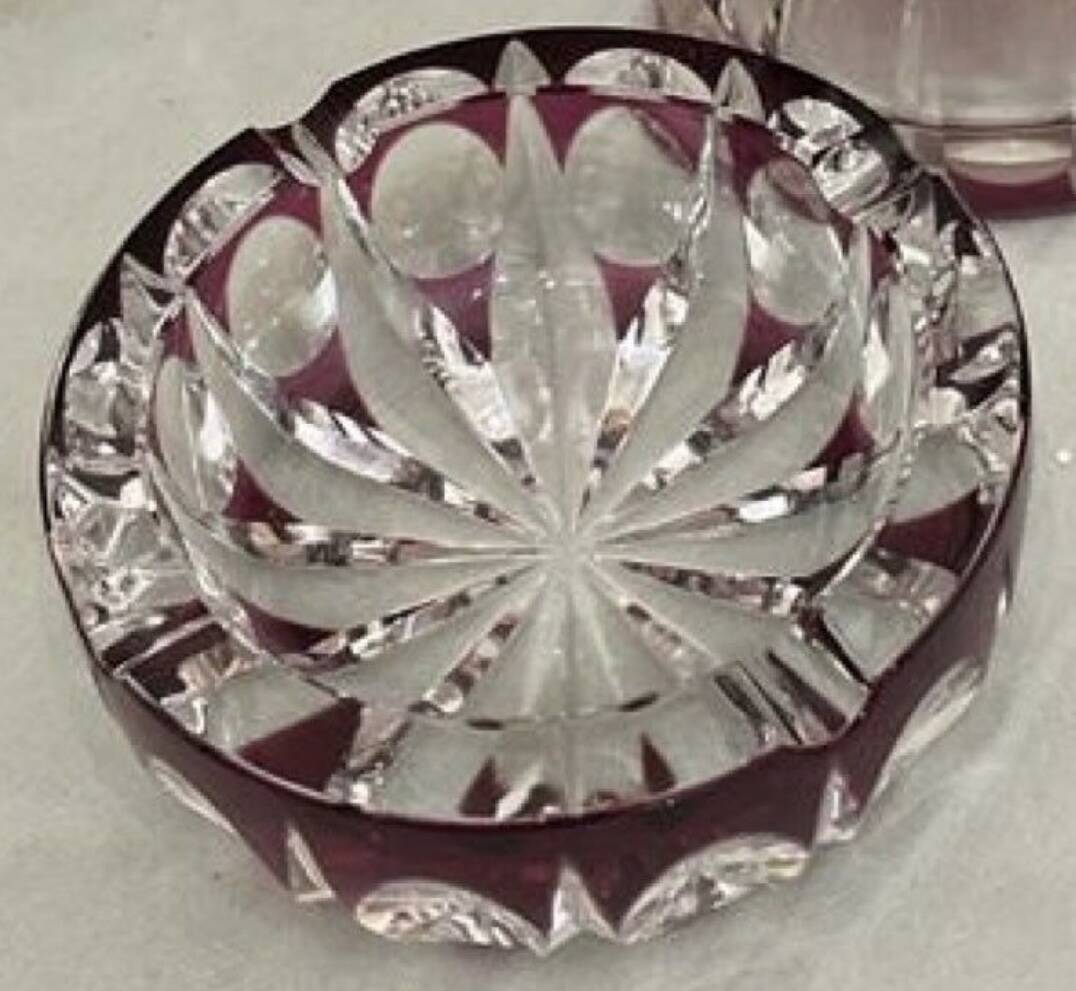 Saint Louis crystal ashtray