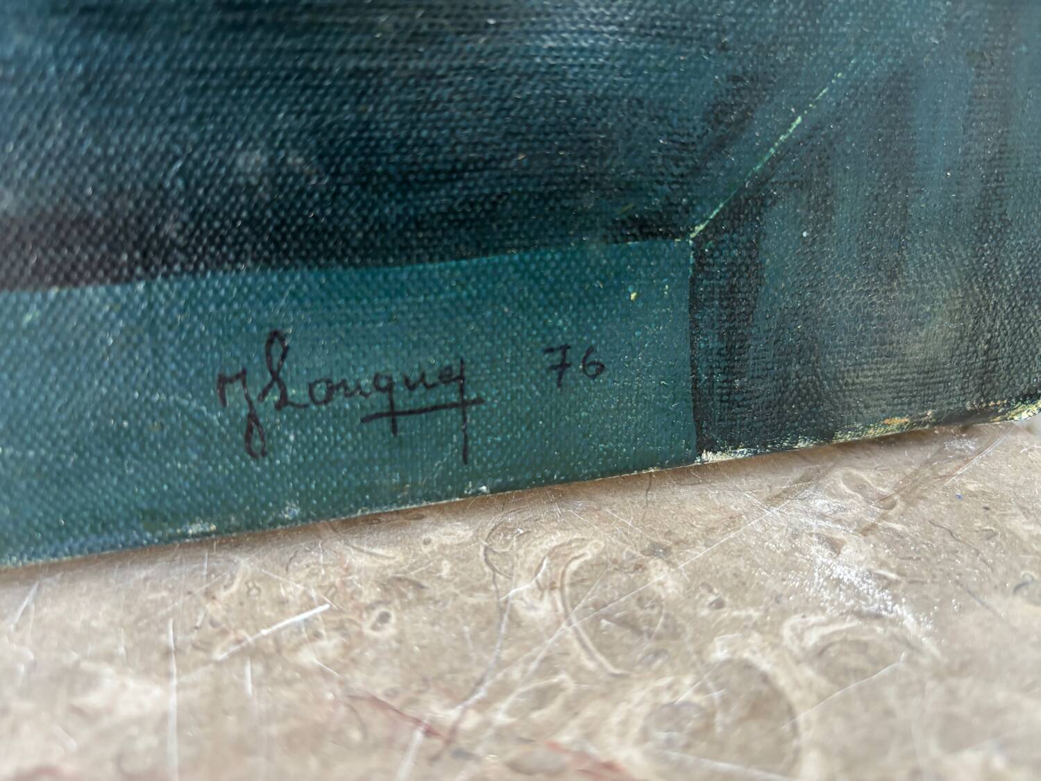Flower bouquet signed in 1976