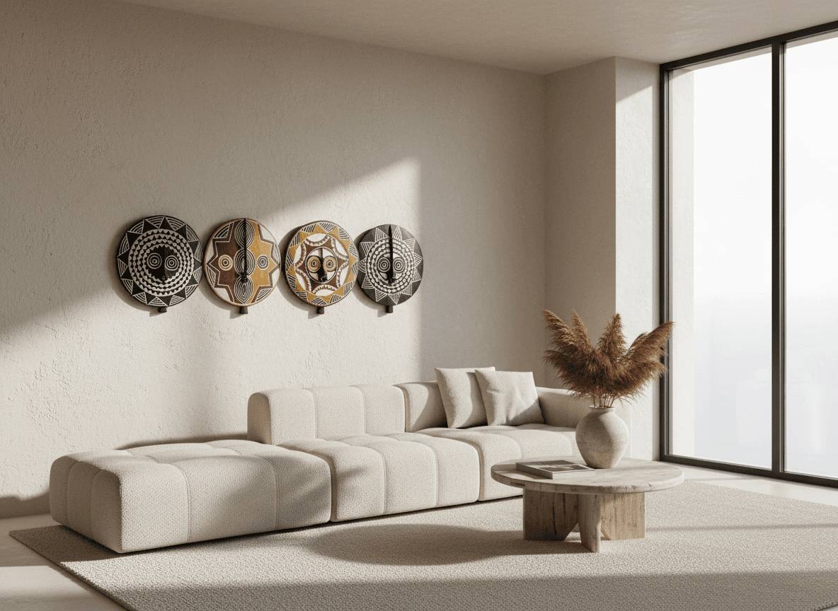 The Solar Pentacle — 5 wall masks Ø40cm