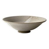 Turned stoneware bowl with crystallisation glaze, Japanese workshop work.