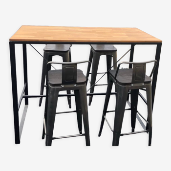 High table with 4 stools