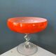 Vintage Murano glass vase, orange/red colour.
