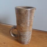 Brutalist vase pitcher signed in stoneware